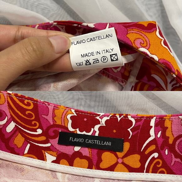 Made in Italy - Vintage 00s pink floral rom com mini pleated skirt (S) retro - Picture 9 of 9